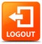 Logout orange square button