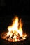 Logs burning on campfire