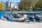 Logs removed and fenced off at a beach to discourage people from sitting close to one another during the COVID-19 pandemic.