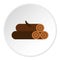 Logs of trees icon circle