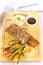 Loin Steak with grill Vegetables