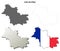 Loir-et-Cher, Centre outline map set