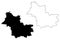 Loir-et-Cher Department France, French Republic, Centre-Val de Loire region map vector illustration, scribble sketch Loir et