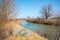 Loisach river near Murnau, early spring landscape