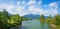 Loisach river panorama landscape, upper bavaria