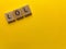 LOL Internet slang, isolated on yellow
