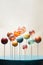 Lollipop candies as planets of solar system. Astronomy themed sugar sweets. Colorful lollipops in shape of planets. Imagination,