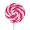 Lollipop candy isolated on white background.