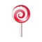 Lollipop candy isolated on white background.