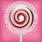 Lollipop candy sweet isolated icon