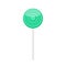Lollipop candy with turquoise rings pattern