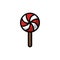 Lollipop flat icon, vector illustration