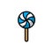 Lollipop flat icon, vector illustration