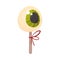 Lollipop in the form of a eye. Halloween object. Vector illustration.