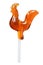 Lollipop in the form of rooster isolated