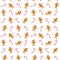 Lollipop and gingerbread man vector seamless pattern