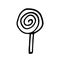 Lollipop hand drawn in doodle style. , scandinavian, monochrome. single element for design card, sticker, sweets, candies