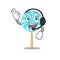 Lollipop in a with headphone mascot candy basket