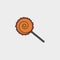 Lollipop line outline colored icon