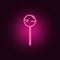 Lollipop neon icon. Elements of Halloween set. Simple icon for websites, web design, mobile app, info graphics