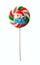 Lollipop with Santa head isolated