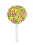 Lollipop on stick for design. Handwork sketch isolated on a white background. Vector cartoon candy illustration