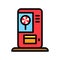Lollipop vending machine vector illustration, filled style icon editable outline