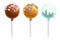 Lollipops cake pops set vector illustration.