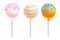 Lollipops cake pops set vector illustration.