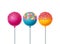 Lollipops candy dessert food background. Vector lollipop object isolated