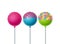 Lollipops candy dessert food background. Vector lollipop object isolated