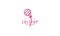 lollipops candy line pink logo symbol icon vector graphic design illustration