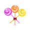 Lollipops colorful lolly. Vector illustration on white background.