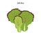 Lollo rosa lettuce illustration