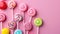 lolly pop advertisment background with copy space