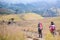 Lombok Porters along the road to the top