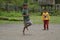 lombok, sembalun, Indonesia, 06 march 2022, several children are playing a traditional game called engklek