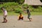 lombok, sembalun, Indonesia, 06 march 2022, several children are playing a traditional game called engklek