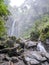 Lombok - Sendang Gile waterfall two days after a strong earthquake