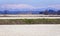 Lomellina countryside winter fields panorama. Color image