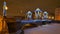 Lomonosov Bridge in St Petersburg winter night