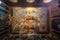 London - August 05, 2018: Artistic painting in the Hampton Court Palace in London, England