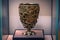 London - August 06, 2018: Ancient ivory cup in the Brtitish Museum in London, England