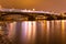 London Battersea Bridge Thames River at night