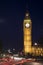 London - Big Ben at Night with Traffic