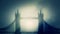 London Bridge through a fog in a Spooky Morning