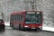 London bus in a snow blizzard