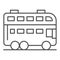 London bus thin line icon. Double decker bus vector illustration isolated on white. Travel outline style design