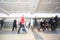 London businessman train tube station in rush hour