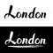 London calligraphy hand-drawn vector signs